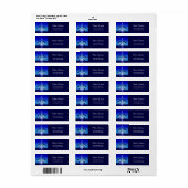 Blauw kerststal kerstscene etiket (Full Sheet)