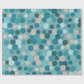Blauw kerststippen inpakpapier (Vlak)