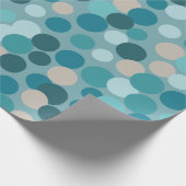 Blauw kerststippen inpakpapier (Hoek)