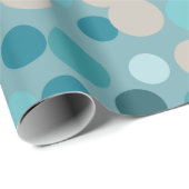 Blauw kerststippen inpakpapier (Rol Hoek)