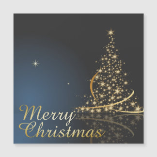 Blauw Kerstthema met gouden Kerstboom