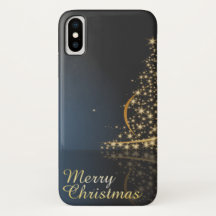 Blauw kerstthema met gouden kerstboom