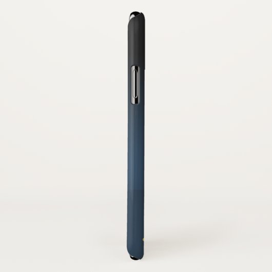 Blauw kerstthema met gouden kerstboom Case-Mate iPhone case (Achterkant / rechts)