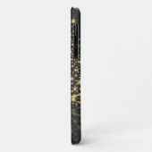 Blauw kerstthema met gouden kerstboom Case-Mate iPhone case (Achterkant/links)