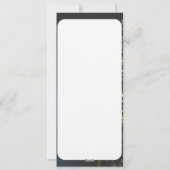 Blauw Kerstthema met gouden Kerstboom Feestdagenkaart (Achterkant)