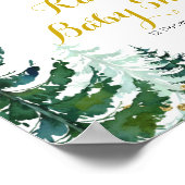 Blauw kersttruck Baby shower Welkomstteken Poster (Hoek)