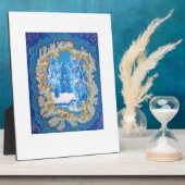  blauw kerstwinterWonderland Fotoplaat (Zijkant)