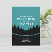 Blauw Kerstwoud Kaart (Staand voorkant)