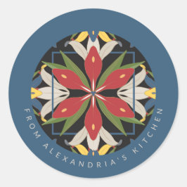 Blauw keuken tegeldesign | Vanuit de keuken van Ronde Sticker