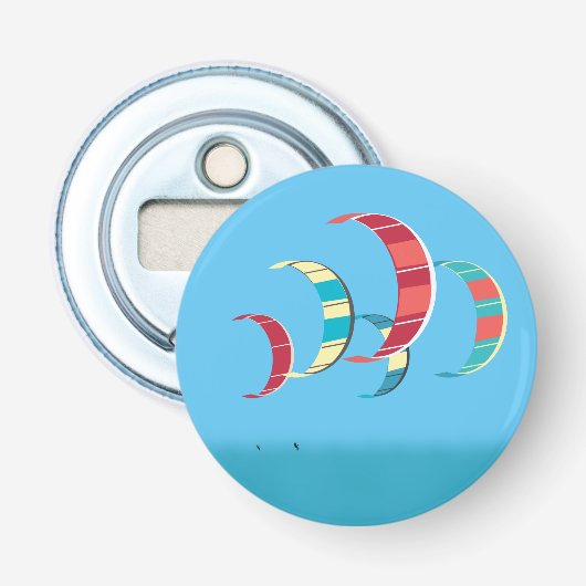 Blauw keukenontwerp button flesopener (Voorkant)