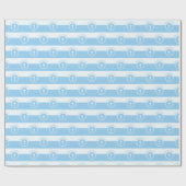 , blauw kind van God Baptisme Cadeaupapier (Vlak)