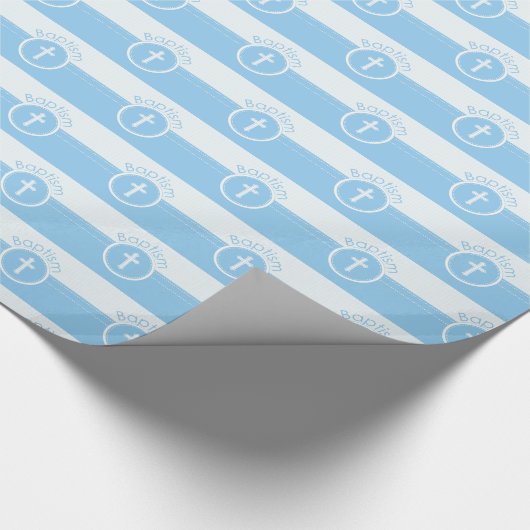 , blauw kind van God Baptisme Cadeaupapier (Hoek)