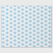 , blauw kind van God Baptisme Cadeaupapier (Vlak)