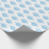 , blauw kind van God Baptisme Cadeaupapier (Hoek)