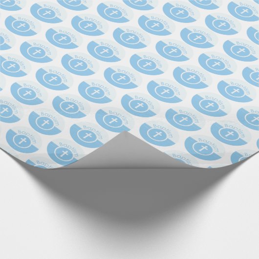 , blauw kind van God Baptisme Cadeaupapier (Hoek)
