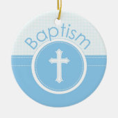 , blauw kind van God Baptisme Keramisch Ornament (Voorkant)