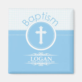 , blauw kind van God Baptisme Magneet