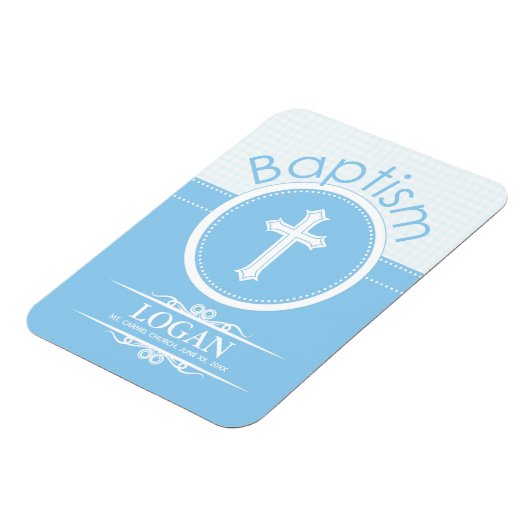 , blauw kind van God Baptisme Magneet (Linkerzijde)