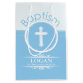 , blauw kind van God Baptisme Medium Cadeauzakje (Voorkant)