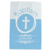 , blauw kind van God Baptisme Medium Cadeauzakje (Achterkant)