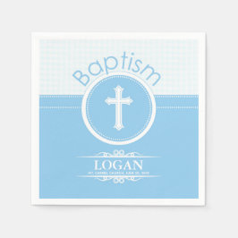 , blauw kind van God Baptisme Servet