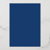 Blauw Kintsugi Geïnspireerde Folie Save the Date Uitnodiging (Achterkant)