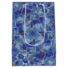 Blauw Kintsugi Goud Ader Medium Cadeauzakje