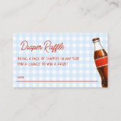 Blauw Klaar om Pop Soda Cola Custom Informatiekaartje (Voorkant)