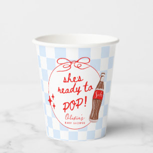 Blauw Klaar om te barsten frisdrank Cola Baby Show Papieren Bekers