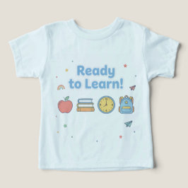 Blauw Klaar om te Leren Schattig Terug naar School