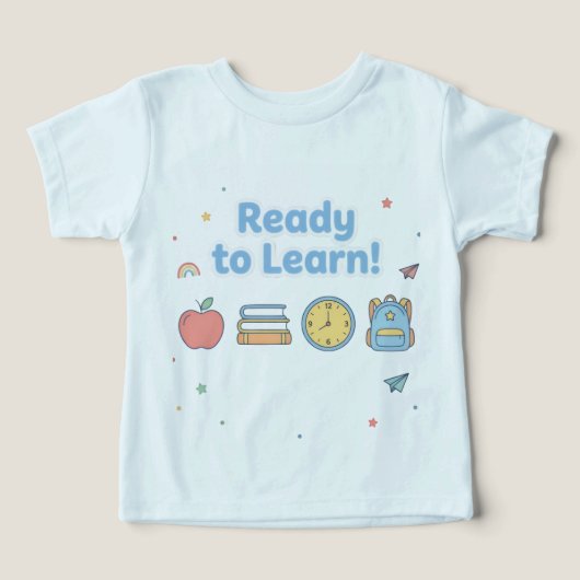 Blauw Klaar om te Leren Schattig Terug naar School (Design voorkant)