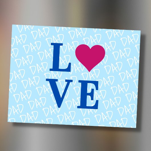 Blauw Klasse LIEFDE PAPA Briefkaart