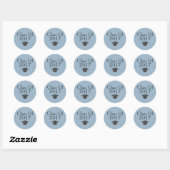 Blauw "Klasse van 2017" met Graduation Cap Ronde Sticker (Vel)