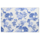 Blauw klassiek Frans land Toile Deer Pattern Stof (Fat Quarter)