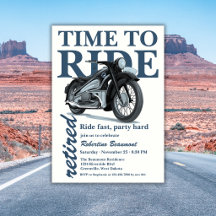 Blauw Klassiek Motorfiets Rijden Snel Pensioenfees