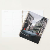Blauw Klassieke Vintage Car Cityscape Planner (Display)