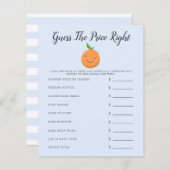 Blauw klein Baby shower raadt de prijs (Voorkant / Achterkant)