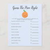 Blauw klein Baby shower raadt de prijs (Voorkant)