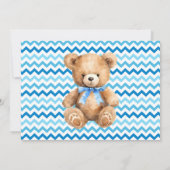 Blauw Klein Beer Verjaardag Beary Fun Celebration Kaart (Achterkant)