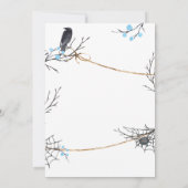 Blauw Klein Boe Halloween Baby Shower Kaart (Achterkant)