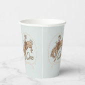  Blauw Klein Buckaroo Western 1e Verjaardag Papieren Bekers (Rechts)