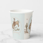  Blauw Klein Buckaroo Western 1e Verjaardag Papieren Bekers (Voorkant)