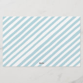 Blauw klein pompoen baby shower advies wenskaart briefpapier (Achterkant)