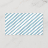 Blauw klein pompoen baby shower luier verloting ka informatiekaartje (Achterkant)