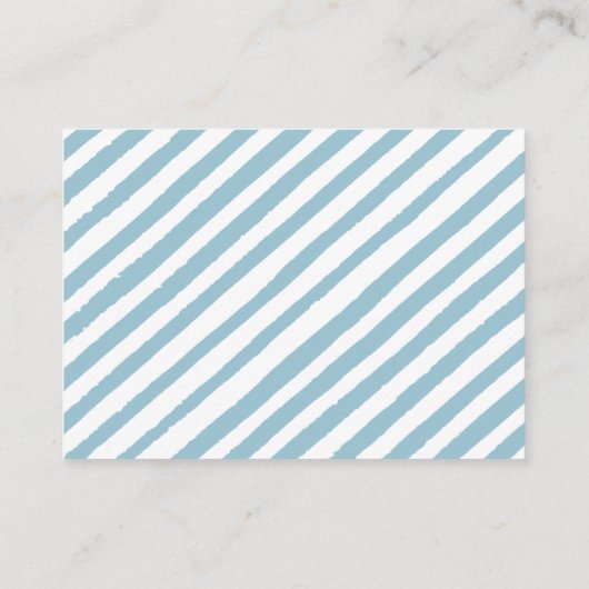 Blauw klein pompoenboek voor baby boy douche informatiekaartje (Achterkant)