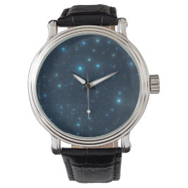 Blauw klein sterrenstelsel horloge