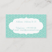 Blauw klein vierkant visitekaartje (Achterkant)