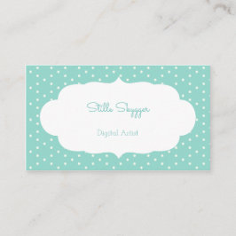 Blauw klein vierkant visitekaartje