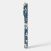  blauw kleine bloemetjes iPhone hoesje (Linkerkant)