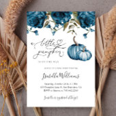 Blauw Kleine Pompoen Rustiek Jongen Baby shower Kaart